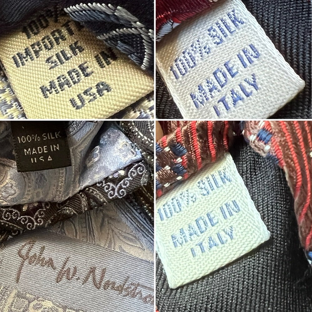 👔4️⃣Bundle of 4 Silk Neck Ties / Neckties by John W. Nordstrom—Standard Length - Picture 9 of 15